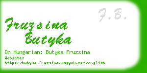 fruzsina butyka business card